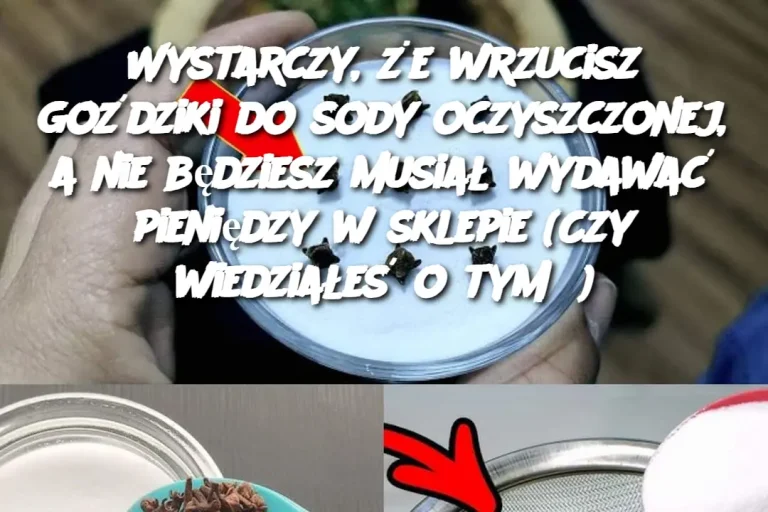 Wystarczy, że wrzucisz goździki do sody oczyszczonej, a nie będziesz musiał wydawać pieniędzy w sklepie (Czy wiedziałeś o tym?)