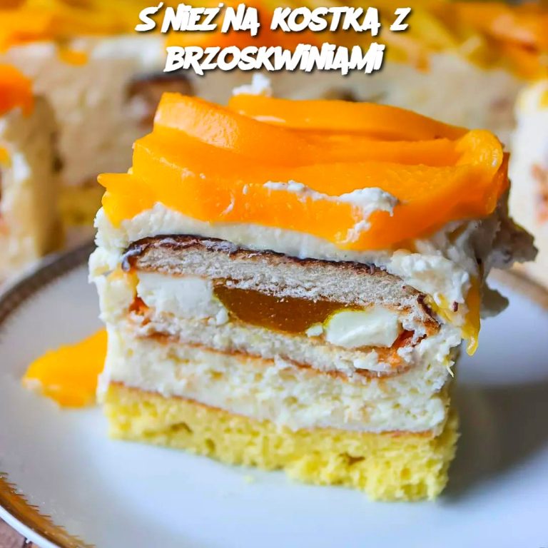 Śnieżna Kostka z Brzoskwiniami