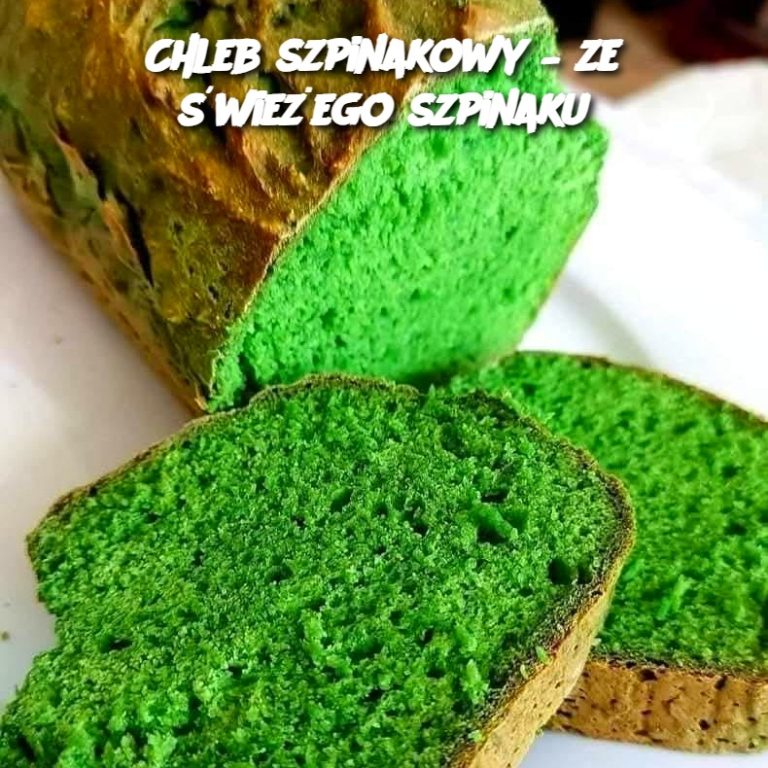 Chleb szpinakowy – ze świeżego szpinaku