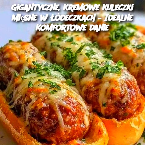 Gigantyczne, Kremowe Kuleczki Mięsne w Łódeczkach – Idealne Komfortowe Danie