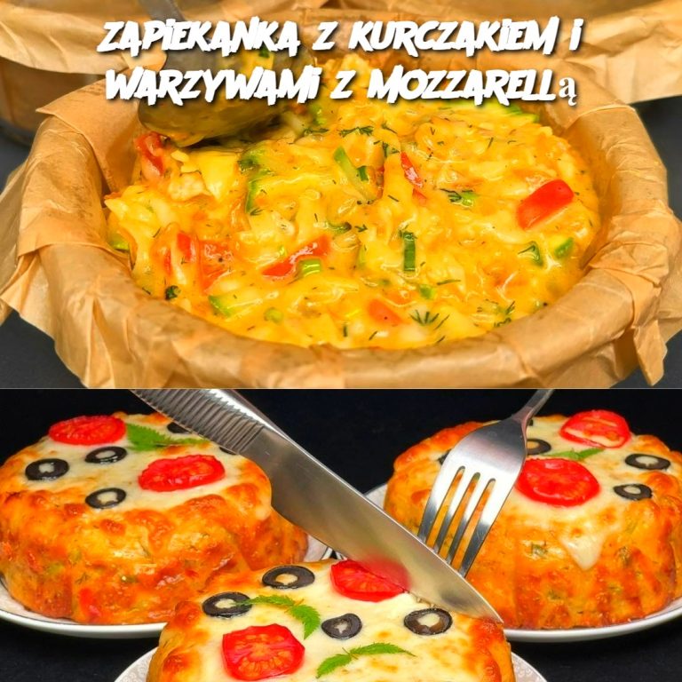 Zapiekanka z kurczakiem i warzywami z mozzarellą