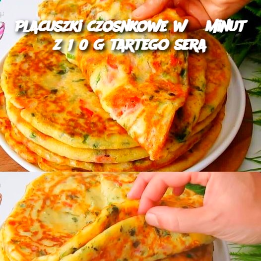 Placuszki czosnkowe w 5 minut z 150 g tartego sera