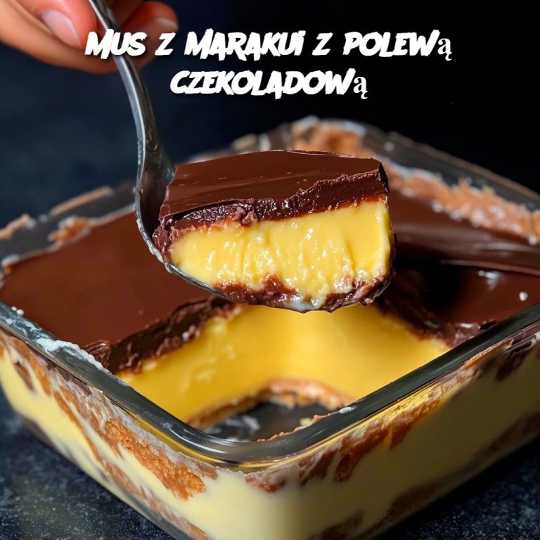 Mus z marakui z polewą czekoladową