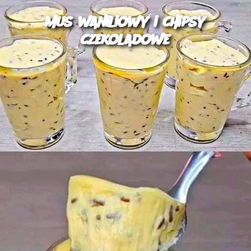 Mus waniliowy i chipsy czekoladowe