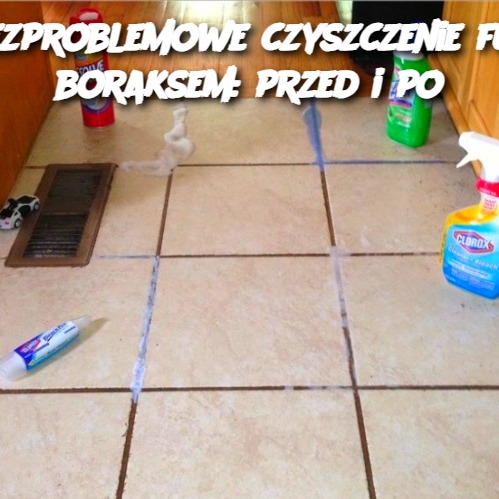 Bezproblemowe czyszczenie fug boraksem: przed i po