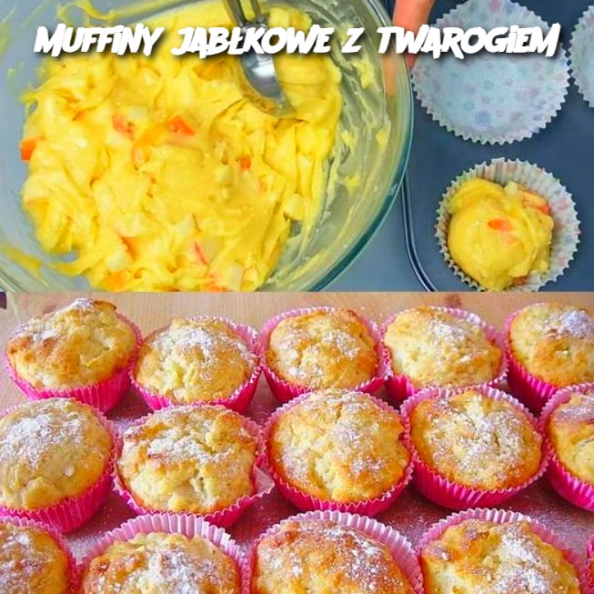 Muffiny jabłkowe z twarogiem