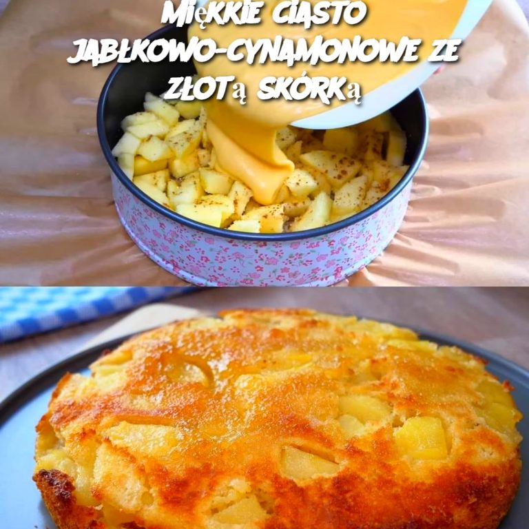 Miękkie ciasto jabłkowo-cynamonowe ze złotą skórką