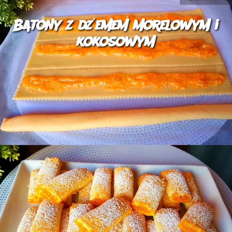 Batony z dżemem morelowym i kokosowym