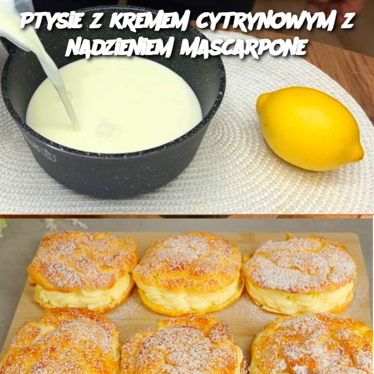 Ptysie z kremem cytrynowym z nadzieniem mascarpone