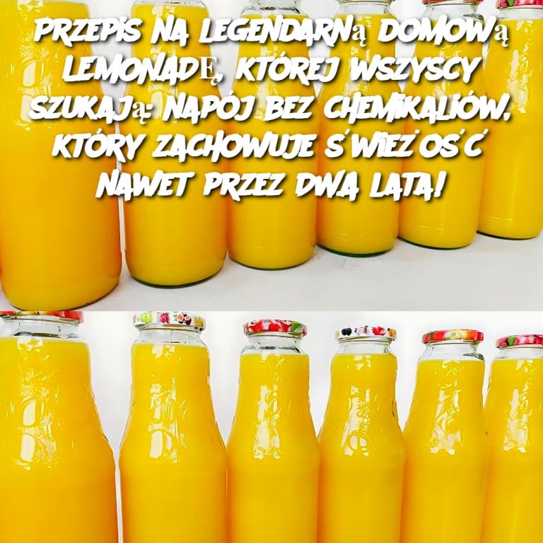 Przepis na legendarną domową LEMONADĘ, której wszyscy szukają: napój bez chemikaliów, który zachowuje świeżość nawet przez DWA lata!