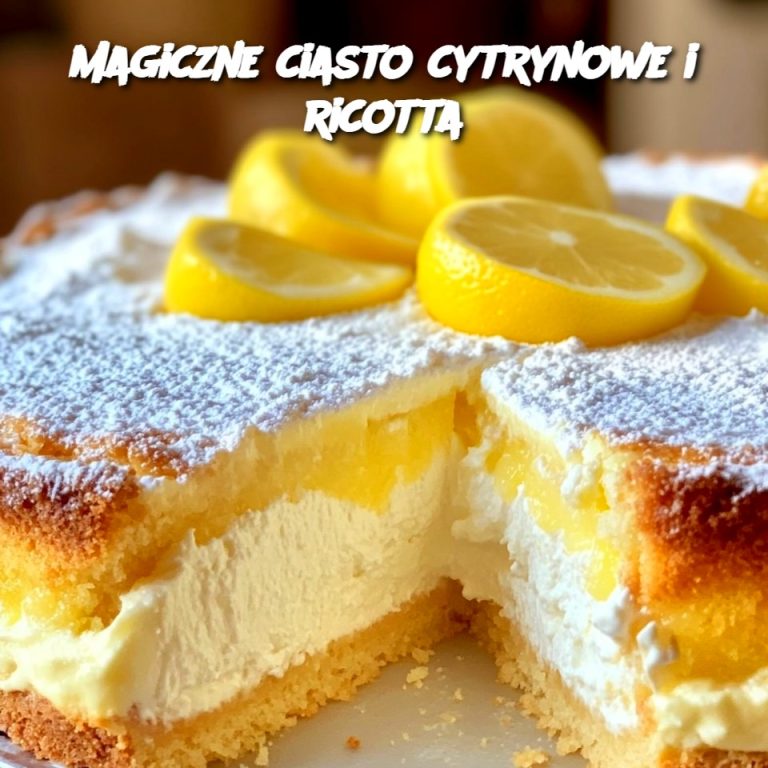 Magiczne ciasto cytrynowe i ricotta