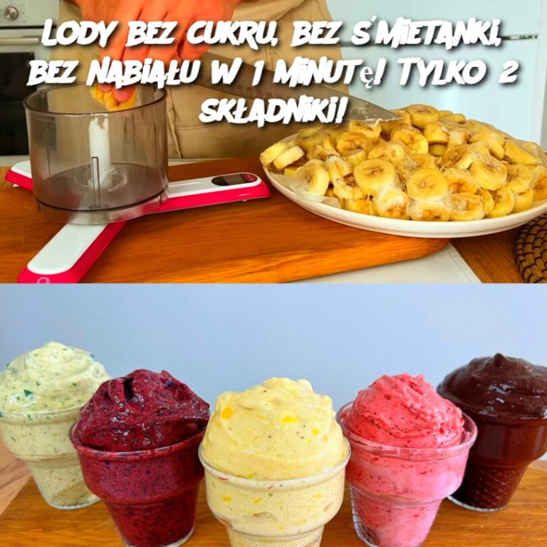 Lody bez cukru, bez śmietanki, bez nabiału w 1 minutę! Tylko 2 składniki!