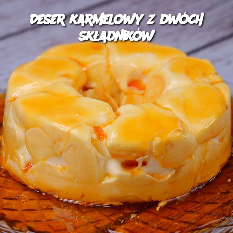 Deser karmelowy z dwóch składników