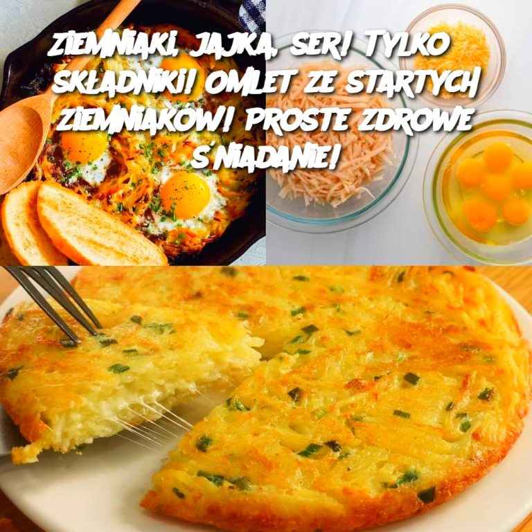 Ziemniaki, jajka, ser! Tylko 3 składniki! Omlet ze startych ziemniaków! Proste zdrowe śniadanie!