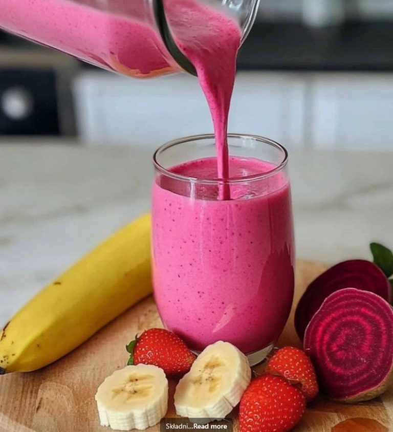 Koktajl z Buraków, Banana i Truskawek – Energetyzujący i Pełen Witamin!
