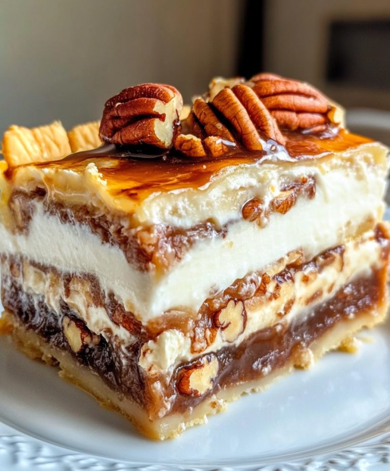 PECAN PIE LASAGNE MET ROMIGE DRESSING – LAGEN VAN ZOETE, NOOTACHTIGE PERFECTIE
