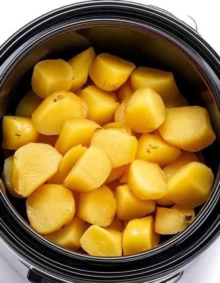 Włóż surowe pokrojone w kostkę ziemniaki do wolnowaru z tymi 3 składnikami. Twoje kubki smakowe będą Ci wdzięczne.