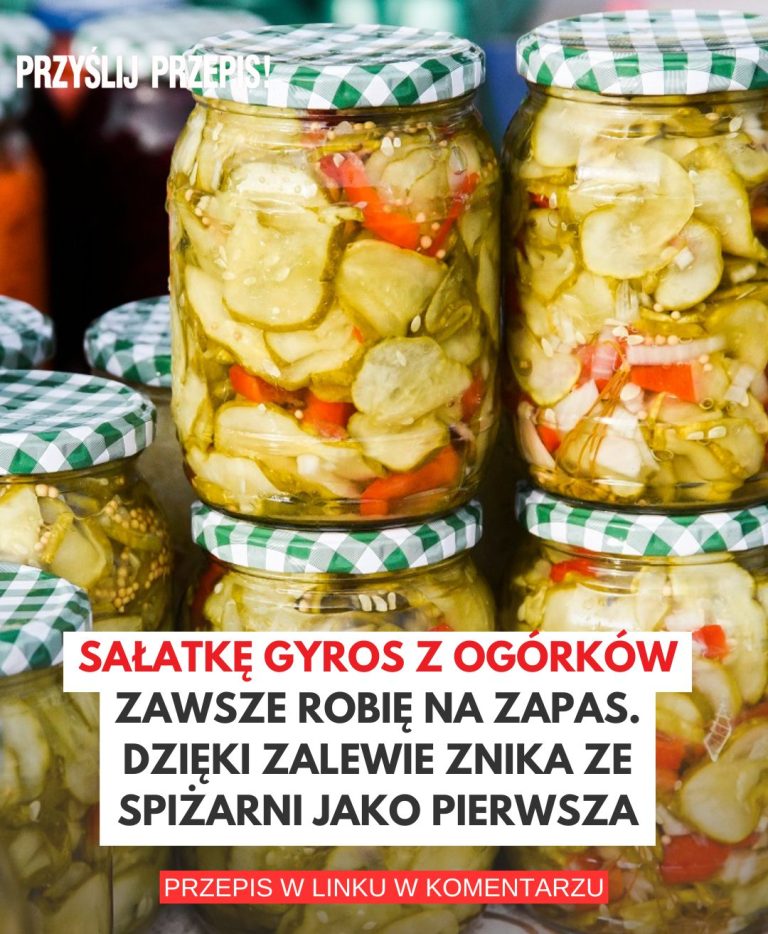 Sałatkę gyros z ogórków zawsze robię na zapas. Dzięki zalewie znika ze spiżarni jako pierwsza