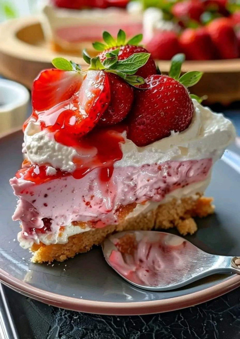Tropical Strawberry Split Cake – Rajska przyjemność na talerzu